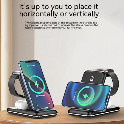 3-in-1 Wireless Charger Foldable Removable Charger