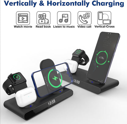 Clock 15W 3-in-1 Wireless Charger