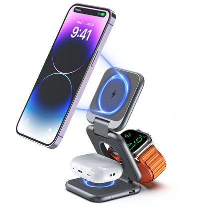 Mobile Watch Headset Three-in-one Folding Magnetic Wireless Charger