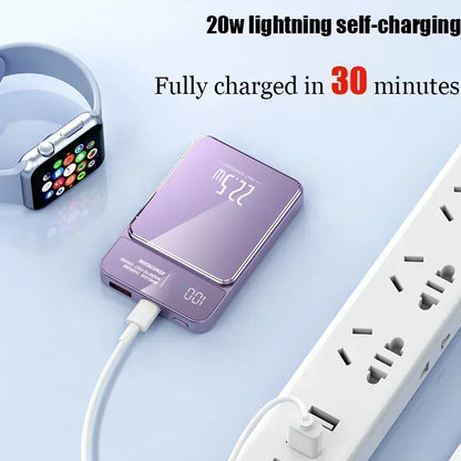 22.5W Magnetic Power Banks Portable Chargers10000mAh For IPhone Magsafe Wireless Fast Charge Powerbank External Spare Battery