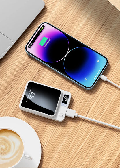 Magnetic Wireless 10000mAh 22.5W Power Bank Fast Charger For Magsafe Portable Auxiliary Battery Pack For Iphone Huawei