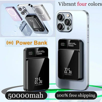 22.5W Magnetic Power Banks Portable Chargers10000mAh For IPhone Magsafe Wireless Fast Charge Powerbank External Spare Battery