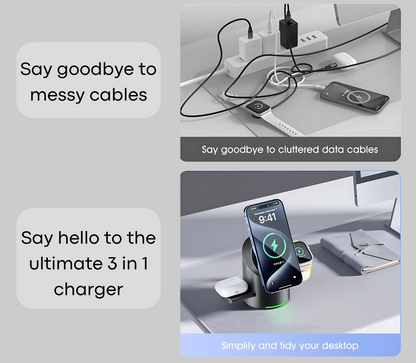 Chargify 3 In 1 Magsafe Magnetic Wireless Charger