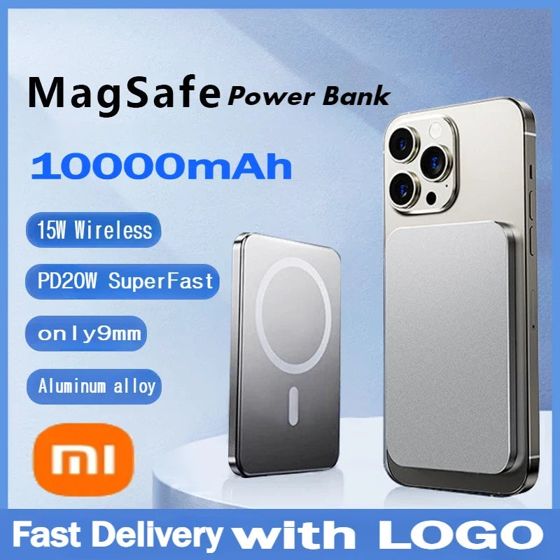 Xiaomi10000mAh Magnetic Power Bank Wireless Portable Fast Charger for Magsafe Powerbank PD20W External Spare Battery for IPhone