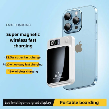 Magnetic Wireless 10000mAh 22.5W Power Bank Fast Charger For Magsafe Portable Auxiliary Battery Pack For Iphone Huawei